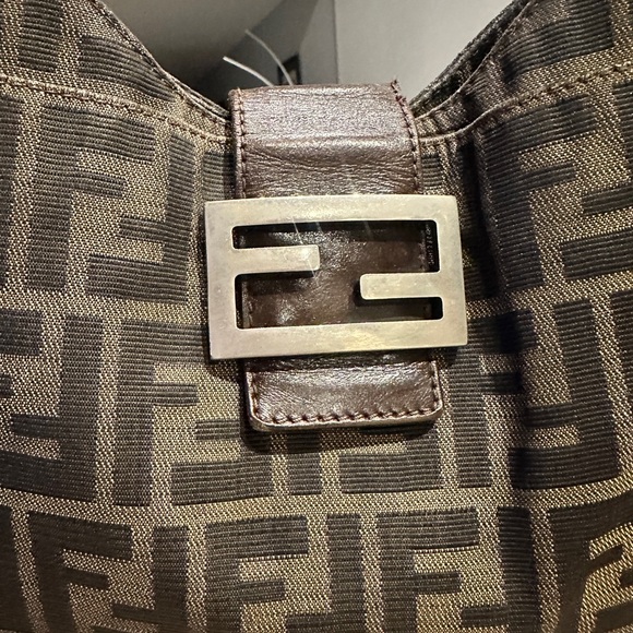 Vintage Fendi Brown and Tan Baguette Shoulder Bag - Picture 14 of 15